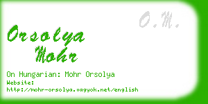 orsolya mohr business card
